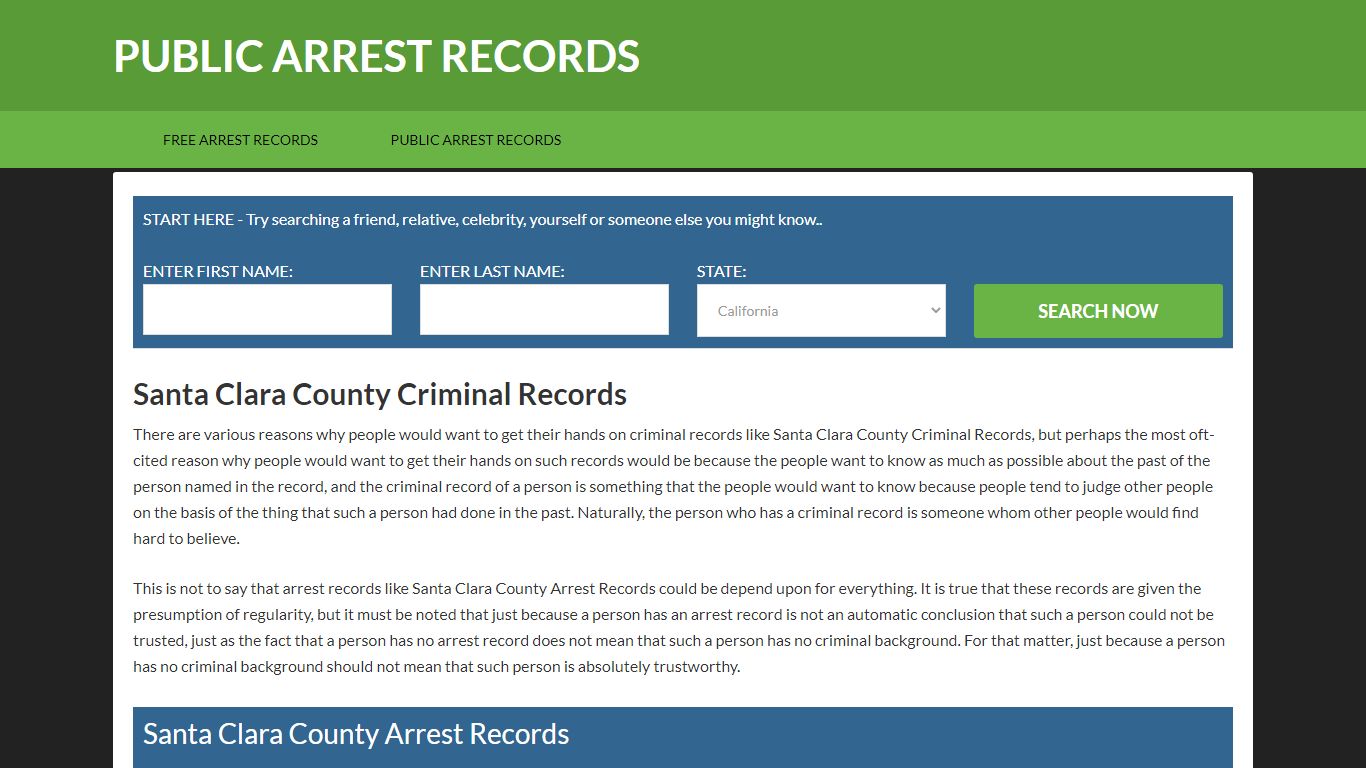 Santa Clara County Criminal Records | Get Instant Reports ...